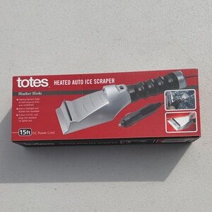 totes Heated Auto Ice Scraper - Silver and Black Handle